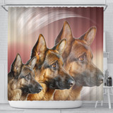 Amazing German Shepherd Print Shower Curtains-Free Shipping