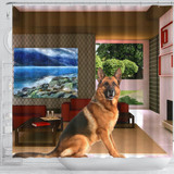 Amazing German Shepherd Print Shower Curtains-Free Shipping