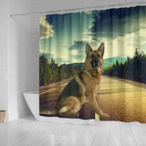 Amazing German Shepherd Print Shower Curtains-Free Shipping