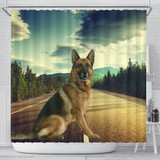Amazing German Shepherd Print Shower Curtains-Free Shipping