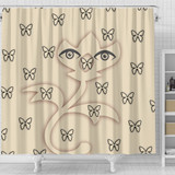 Butterfly Eyes Print Shower Curtain-Free Shipping