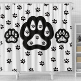 Dog Paws Print Shower Curtain-Free Shipping