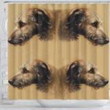 Amazing Irish Wolfhound Print Shower Curtain-Free Shipping