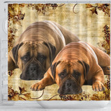 Bullmastiff Print Shower Curtains-Free Shipping