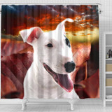 Amazing Bull Terrier Print Shower Curtains-Free Shipping