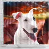 Amazing Bull Terrier Print Shower Curtains-Free Shipping