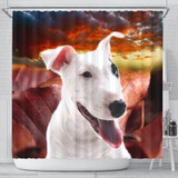 Amazing Bull Terrier Print Shower Curtains-Free Shipping