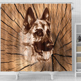 German Shepherd Print Shower Curtains-Free Shipping