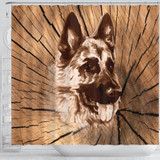 German Shepherd Print Shower Curtains-Free Shipping