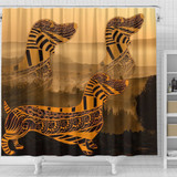 Dachshund Print Shower Curtains-Free Shipping