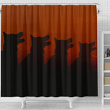 Amazing German Shepherd Dog Shadow Art Print Shower Curtains-Free Shipping