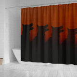 Amazing German Shepherd Dog Shadow Art Print Shower Curtains-Free Shipping