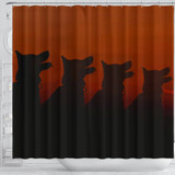 Amazing German Shepherd Dog Shadow Art Print Shower Curtains-Free Shipping