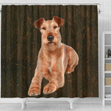 Irish Terrier Print Shower Curtain-Free Shipping