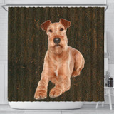 Irish Terrier Print Shower Curtain-Free Shipping