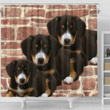 Cute Entlebucher Mountain Dog Print Shower Curtains-Free Shipping