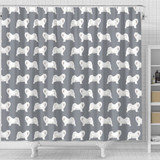 Samoyed Dog Pattern Print Shower Curtains-Free Shipping