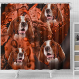 Cute Irish Red and White Setter Print Shower Curtains-Free Shipping
