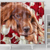Lovely Irish Setter Print Shower Curtains-Free Shipping