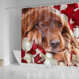 Lovely Irish Setter Print Shower Curtains-Free Shipping