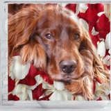 Lovely Irish Setter Print Shower Curtains-Free Shipping