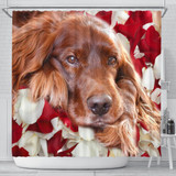 Lovely Irish Setter Print Shower Curtains-Free Shipping