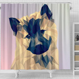 Akita Dog Vector Art Print Shower Curtains-Free Shipping
