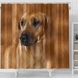Rhodesian Ridgeback Dog Print Shower Curtain-Free Shipping