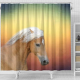 Haflinger Horse Print Shower Curtain-Free Shipping