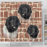 Newfoundland Dog Print Shower Curtains-Free Shipping