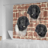 Newfoundland Dog Print Shower Curtains-Free Shipping