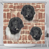 Newfoundland Dog Print Shower Curtains-Free Shipping