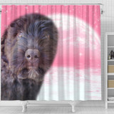 Bouvier des Flandres Puppy Print Shower Curtain-Free Shipping