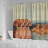 Vizsla Dog Print Shower Curtain-Free Shipping