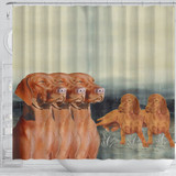 Vizsla Dog Print Shower Curtain-Free Shipping