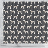Bedlington Terrier Dog Pattern Print Shower Curtains-Free Shipping