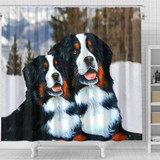 Bernese Mountain Dog Nature Print Shower Curtains-Free Shipping
