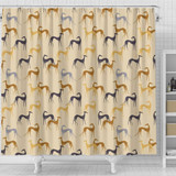 Greyhound Dog Pattern Print Shower Curtains-Free Shipping