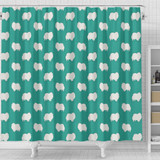 Pomeranian Dog Pattern Print Shower Curtains-Free Shipping