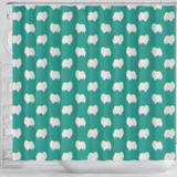 Pomeranian Dog Pattern Print Shower Curtains-Free Shipping