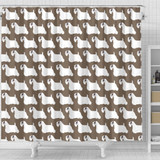 Sealyham Terrier Dog Pattern Print Shower Curtains-Free Shipping