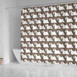 Sealyham Terrier Dog Pattern Print Shower Curtains-Free Shipping