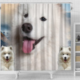 Samoyed Dog Print Shower Curtains-Free Shipping