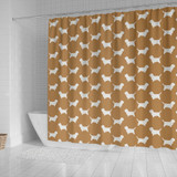 Petit Basset Griffon Vendeen Dog Pattern Print Shower Curtains-Free Shipping