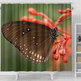 Butterfly Print Shower Curtains-Free Shipping