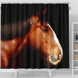 Shire Horse Print Shower Curtains-Free Shipping