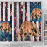 Bullmastiff Dog Print Shower Curtain-Free Shipping