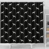 Amazing Whippet Dog Pattern Print Shower Curtains-Free Shipping