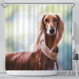 Awesome Saluki Dog Print Shower Curtains-Free Shipping