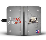 Lovely Pug Print Wallet Case- Free Shipping-TX State